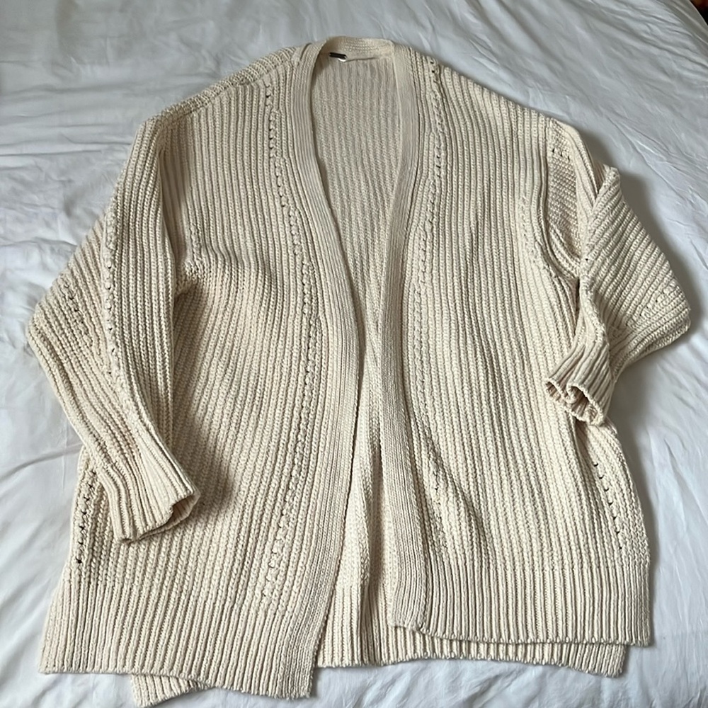 Free People Knitted balloon sleeve cardigan